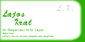 lajos kral business card