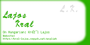 lajos kral business card